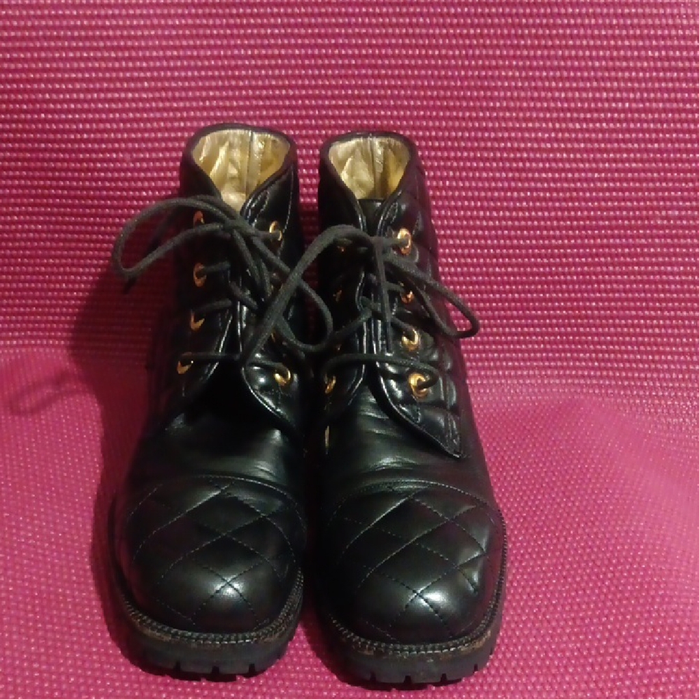 Vibram Gold and Black Couture Boots
